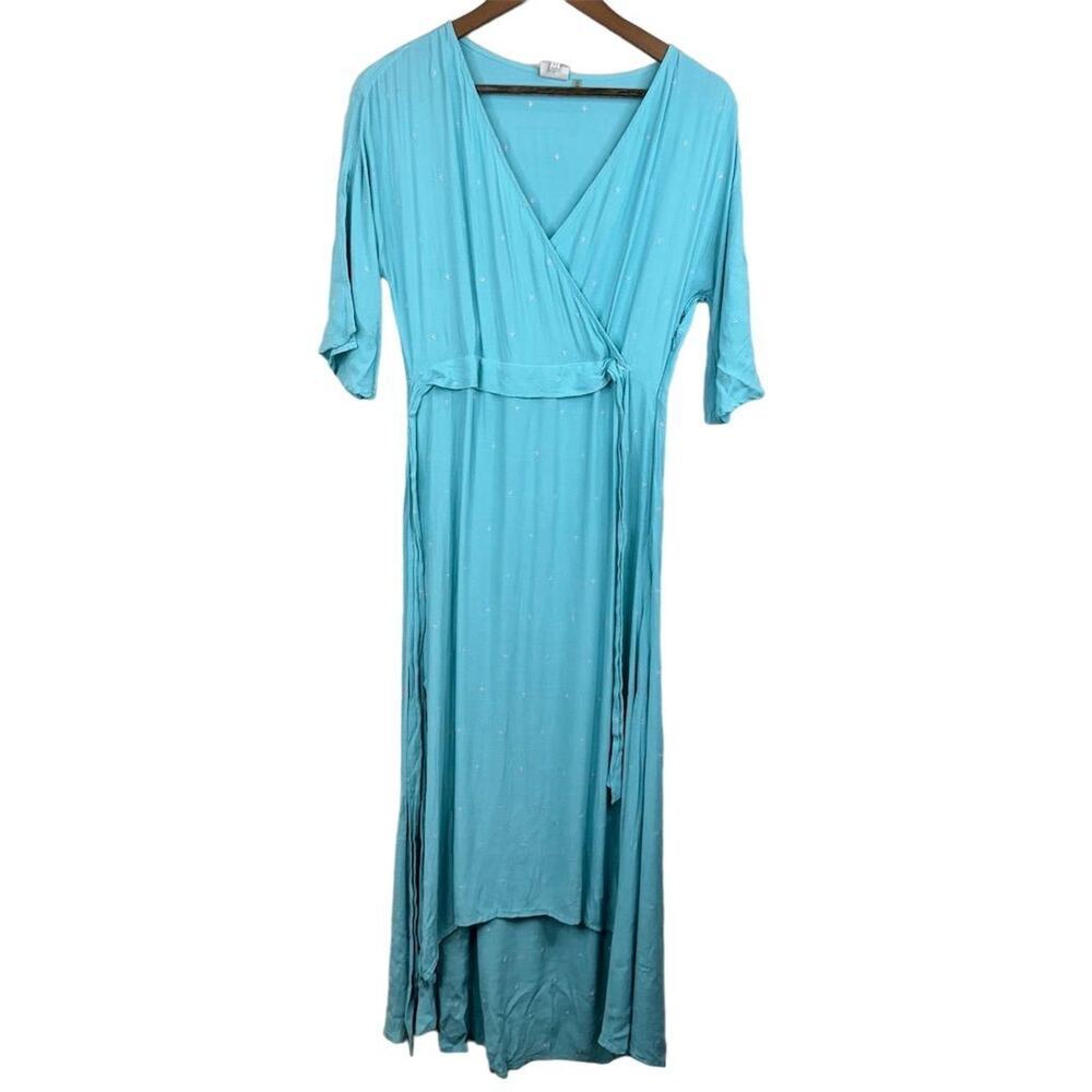Charli Women's Faux Wrap Midi‎ Dress Blue Size 4